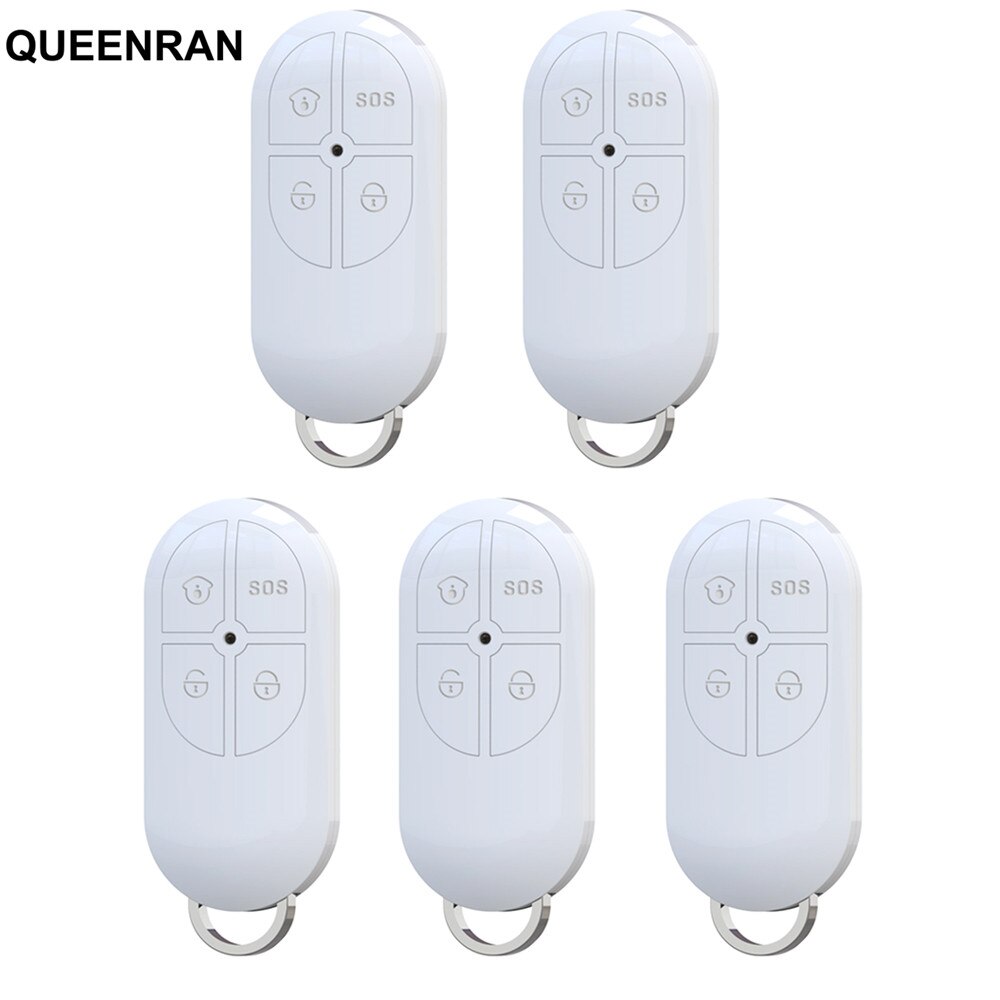 5pcs Slim Wireless 4-button Remote Controller Arm/Disarm/Home Arm/SOS function for Focus GSM WIFI Burglar Alarm System