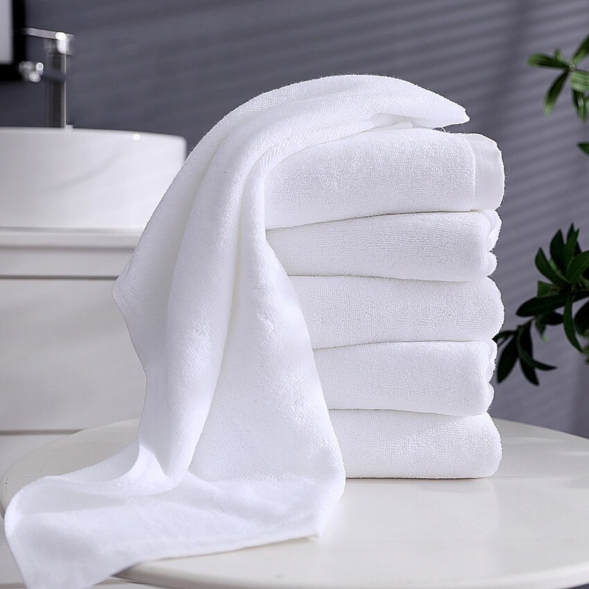 Grote Witte Grote Badhanddoek Katoen Zachte Comfortabele Absorberend Strand 2 Stuks Gezicht Handdoek Set