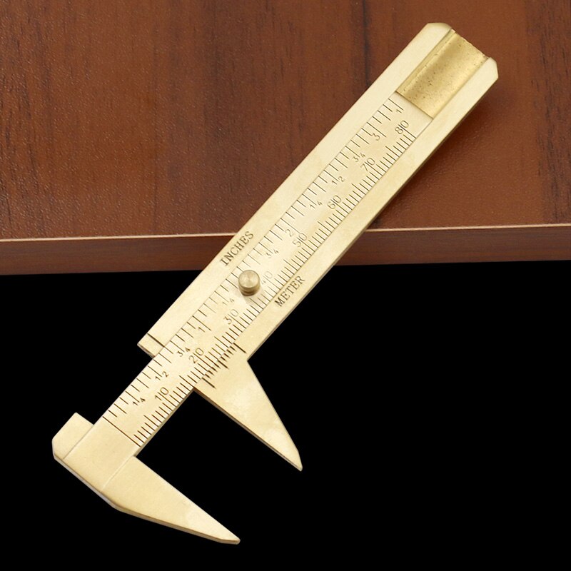 Środek narzędzie pomiarowe 0 ~ 80mm 3.2 cal mini mosiądzu suwmiarka podwójna skala noniusz złoty suwmiarka przenośne narzędzie