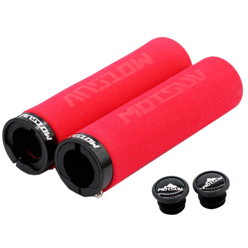 Empuñaduras de manillar de bicicleta 448C, empuñaduras ergonómicas para MTB, cómoda, Ergo: Red black ring