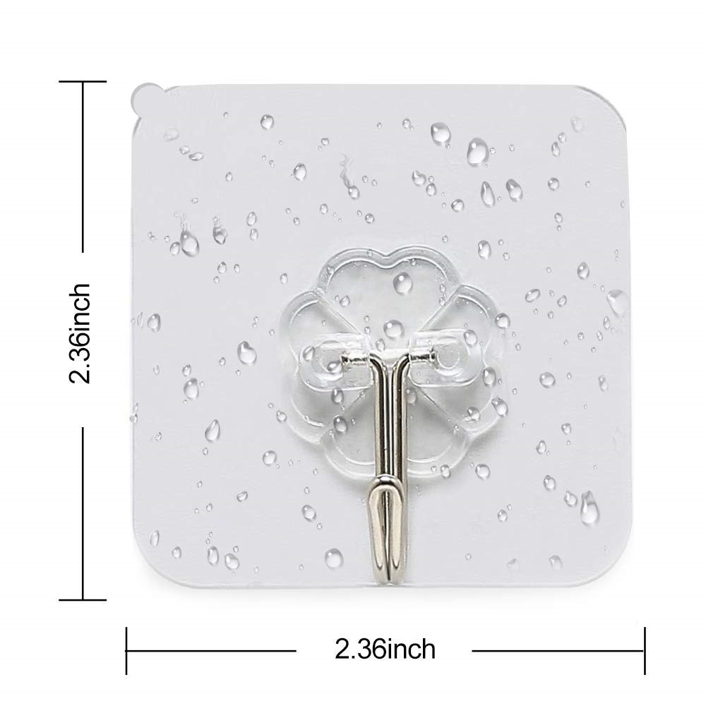 Ganchos de pared adhesivos de doble cara, colgador de ventosa transparente fuerte, soporte de pared para cocina, dubbelzijdig klevende haken, 10 Uds.: 1 pairs