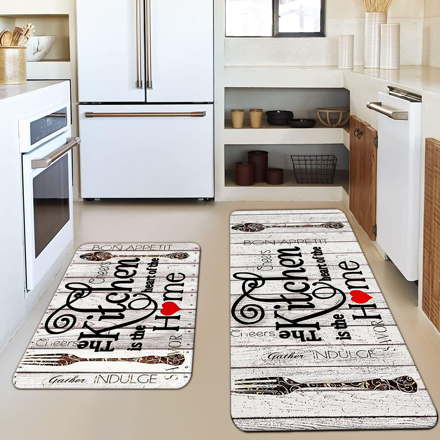 VIKAMA-alfombra de cocina de terciopelo de cristal nórdico, alfombra antideslizante y resistente a la suciedad, alfombra larga absorbente de aceite