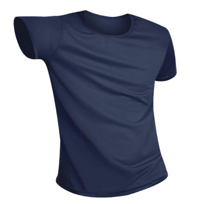 Camiseta impermeable antisuciedad para hombres, camiseta creativa hidrofóbica a prueba de manchas, transpirable, camisa de secado rápido, Manga corta para hombres: Azul / XL