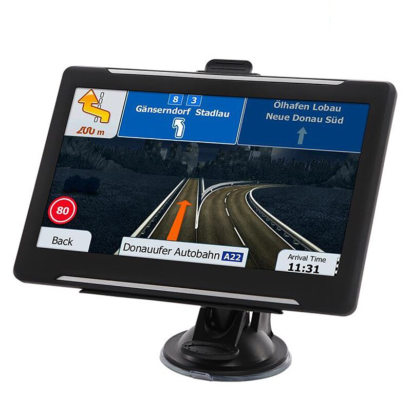 Pantalla capacitiva portátil de 7 pulgadas 256Mb 8G Hd Gps sistema de navegación de coche