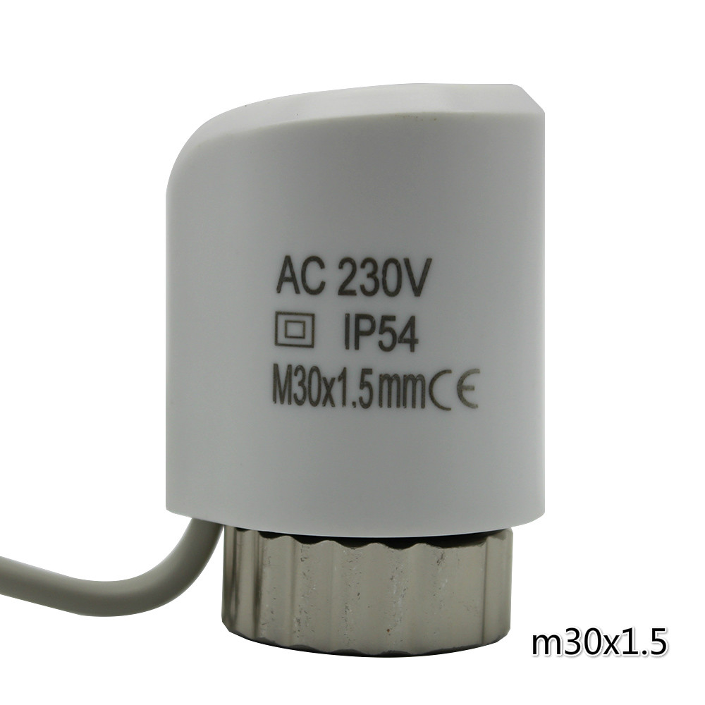 Elektrische thermische antrieb 230V 24V NC KEINE ventil kopf für thermostat verteiler fußbodenheizung heizkörper normalerweise geöffnet geschlossen: schwarz / 380 V