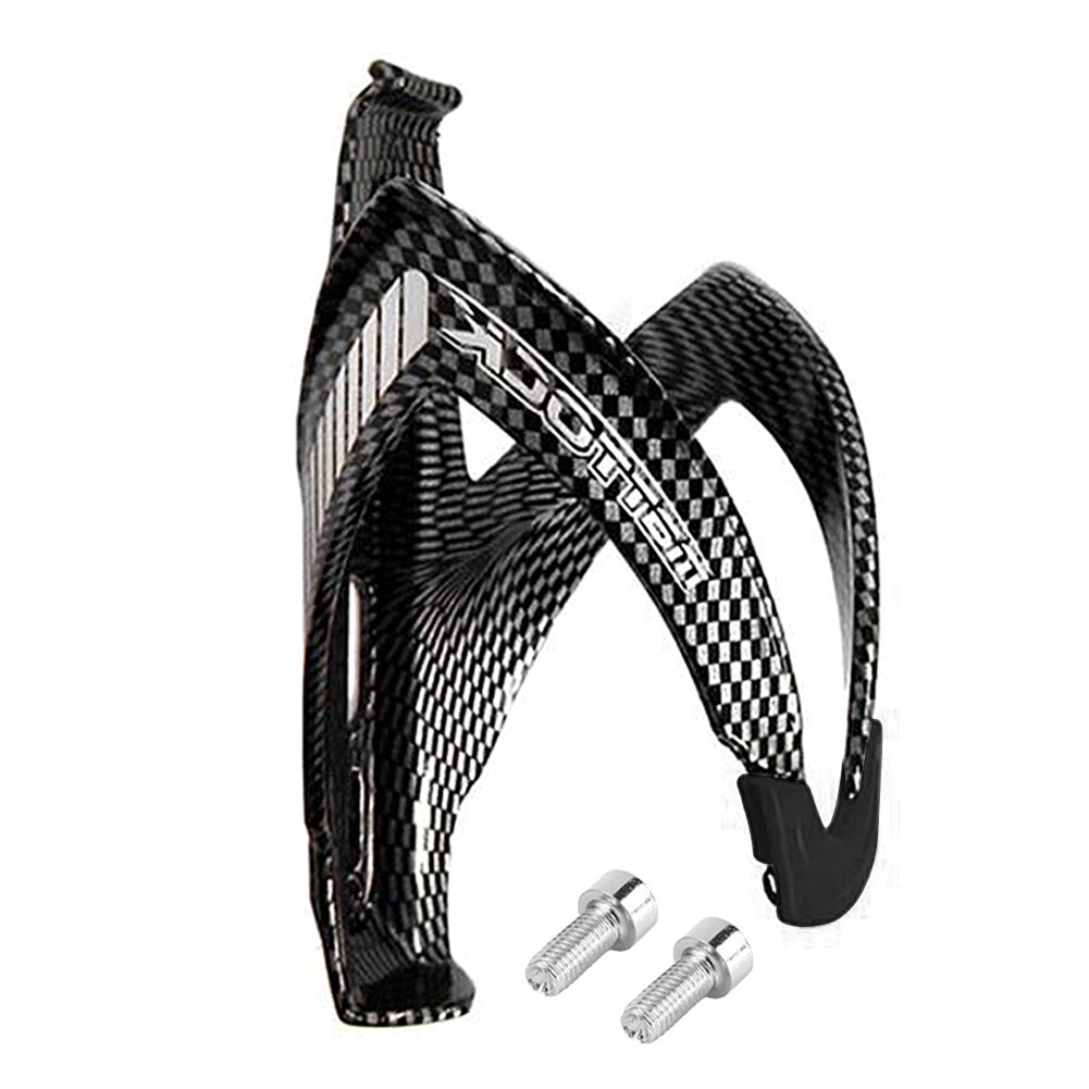 Portabiberón de fibra de vidrio para bicicleta de montaña, soporte de botella de agua de bicicleta: Negro