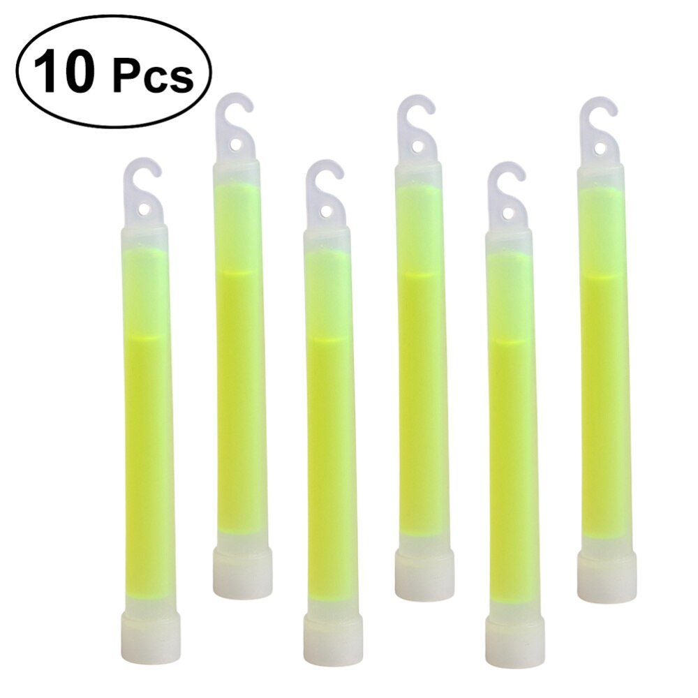 10PCS 6-INCH Industrial Grade Glow Sticks Ultra Bright Emergency Light Sticks - Green: Green