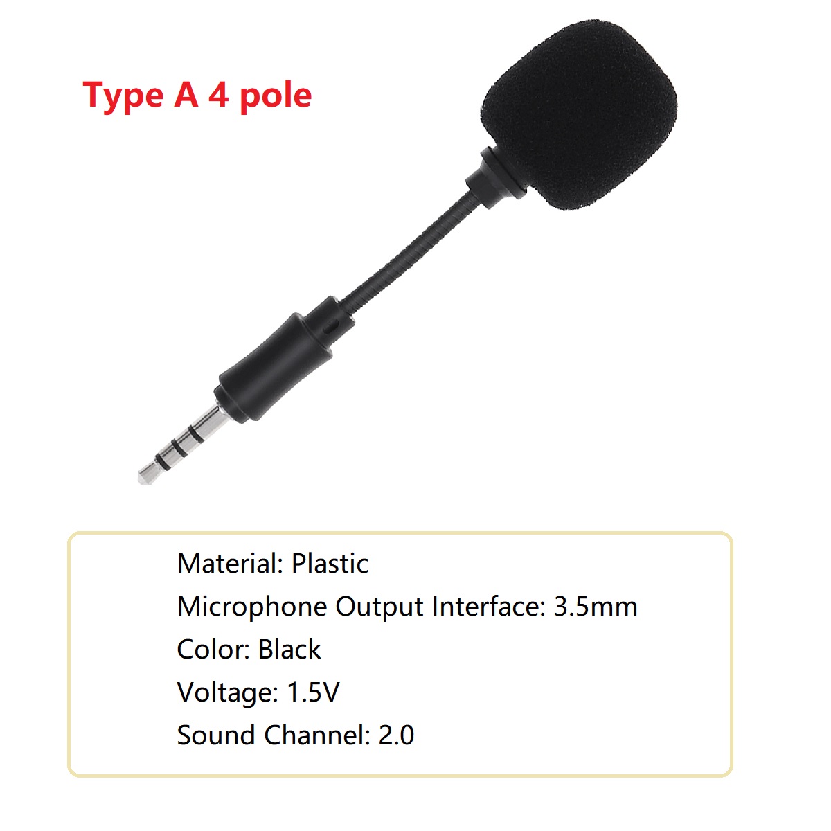 Mini micrófono de 3,5mm, 2 polos/3 polos/4 polos, micrófono Flexible para juegos, pluma para tarjeta de sonido/PC/portátil: Gris