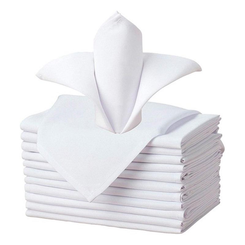 12 Stuks Doek Servet Polyester Diner Servet, Zachte Wasbare En Herbruikbare Servet, Voor Restaurant Wedding Hotel Diner Party