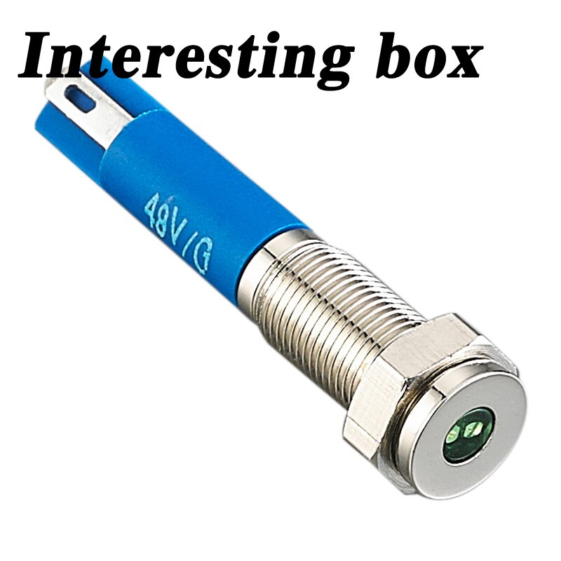 metal indicator 6mm/8/10/12/14 stainless steel small signal light 3V5V12V24V36V48V220V DIY handmade accessories