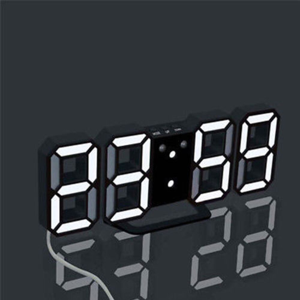 3D Orologio Da Parete A LED Moderna Digitale di Allarme Orologi Display Da Cucina di Casa Ufficio Tabella Desk Notte Orologio Da Parete 24 o 12 ora Display * 1: A