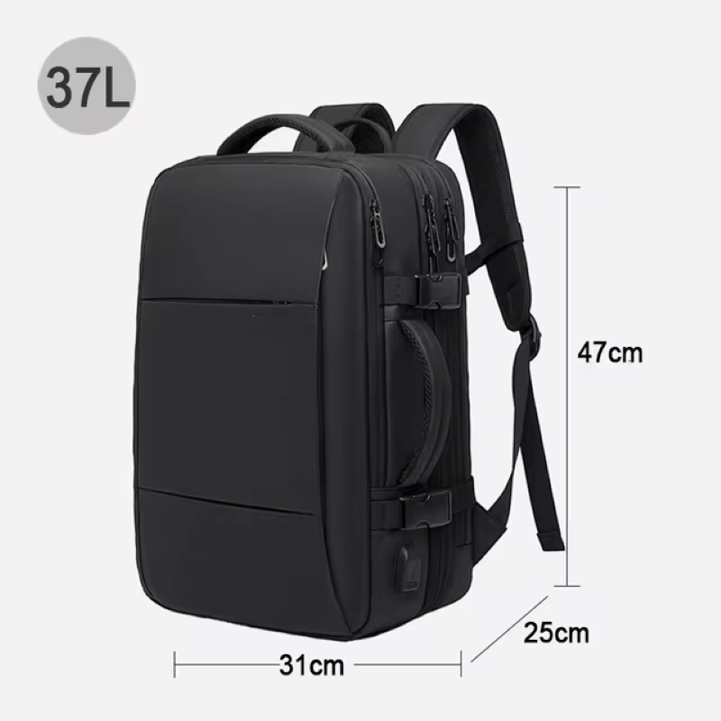 Men's business backpack expandable commercial laptop backpack travel bag large capacity waterproof backpack: SKY BLUE
