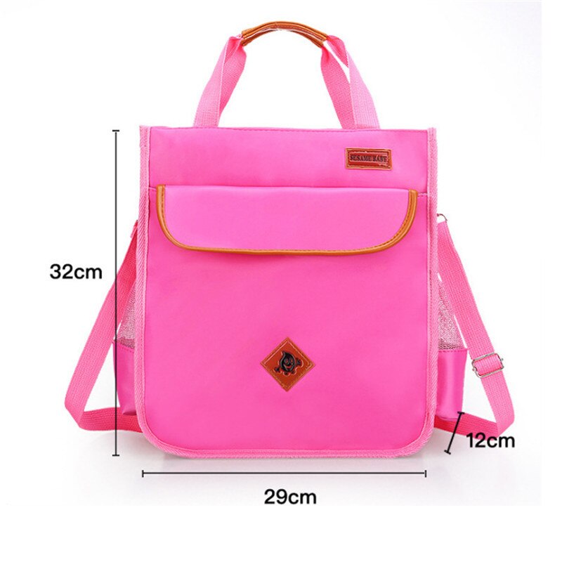 NEUE Wasserdichte Ablaufen Tasche Grundschüler Grade 3-5 Schul Tutorials Taschen kinder Reflektierende Sicher Messenger tasche: pink