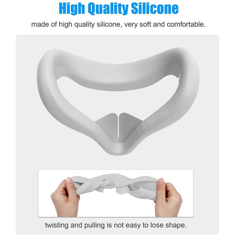 Eye Mask Cover for Oculus Quest 2 VR Glasses Silicone Anti-sweat Anti-leakage Light Blocking Eye Cover Oculus Quest 2 Accessory