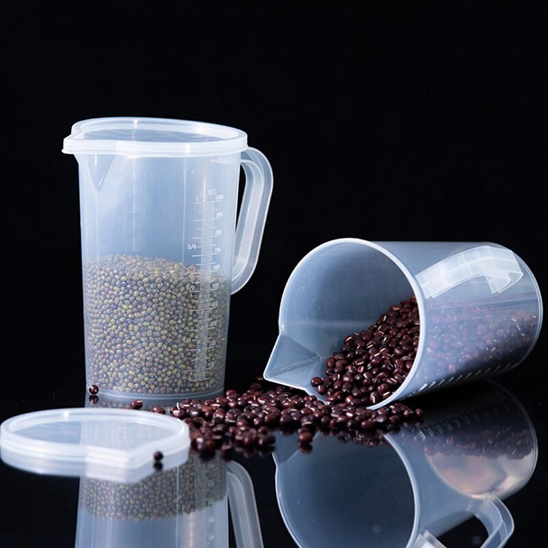 1Pc Küche Messbecher 200/500/1000ml PP Kunststoff Kegel Messbecher Runde Digitale Dicken Griff kichen Werkzeug Für Kochen