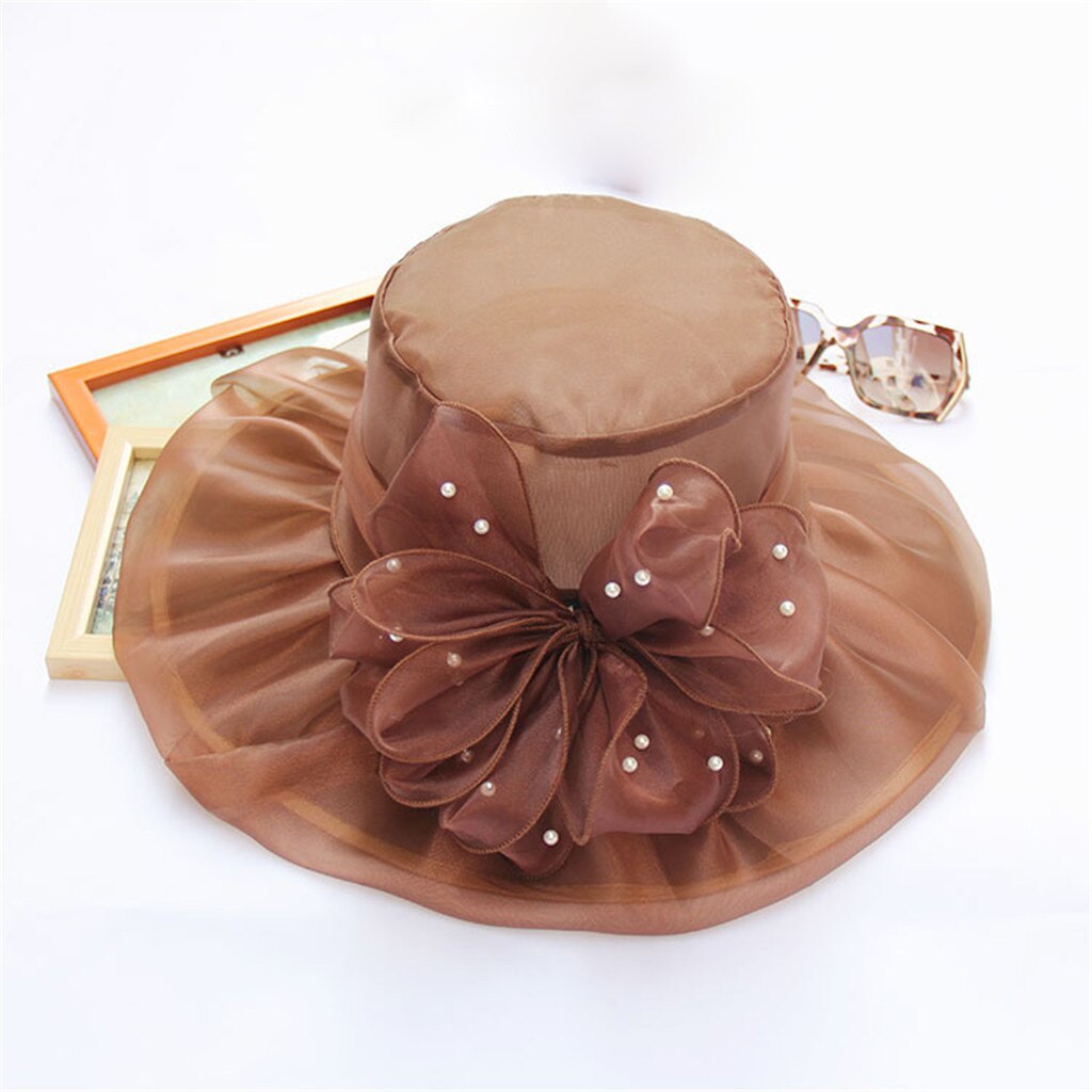 Sombrero Vintage para mujer, sombrero para , boda, novia, vacaciones, gorros para citas, para chicas y amigas: Coffee 