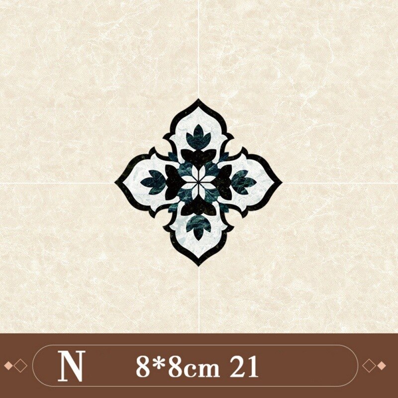 21pcs Self Adhesive PVC Ceramic Tile Stickers Waterproof Wall Sticker Art Diagonal Floor Stickers Kitchen Decorative Sticker: N