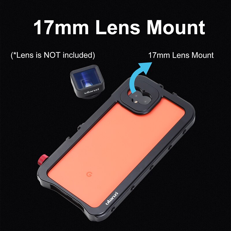 Ulanzi Vlog étui à Cage en métal pour Pixel 4 XL étendre la chaussure froide pour Microphone de lumière LED