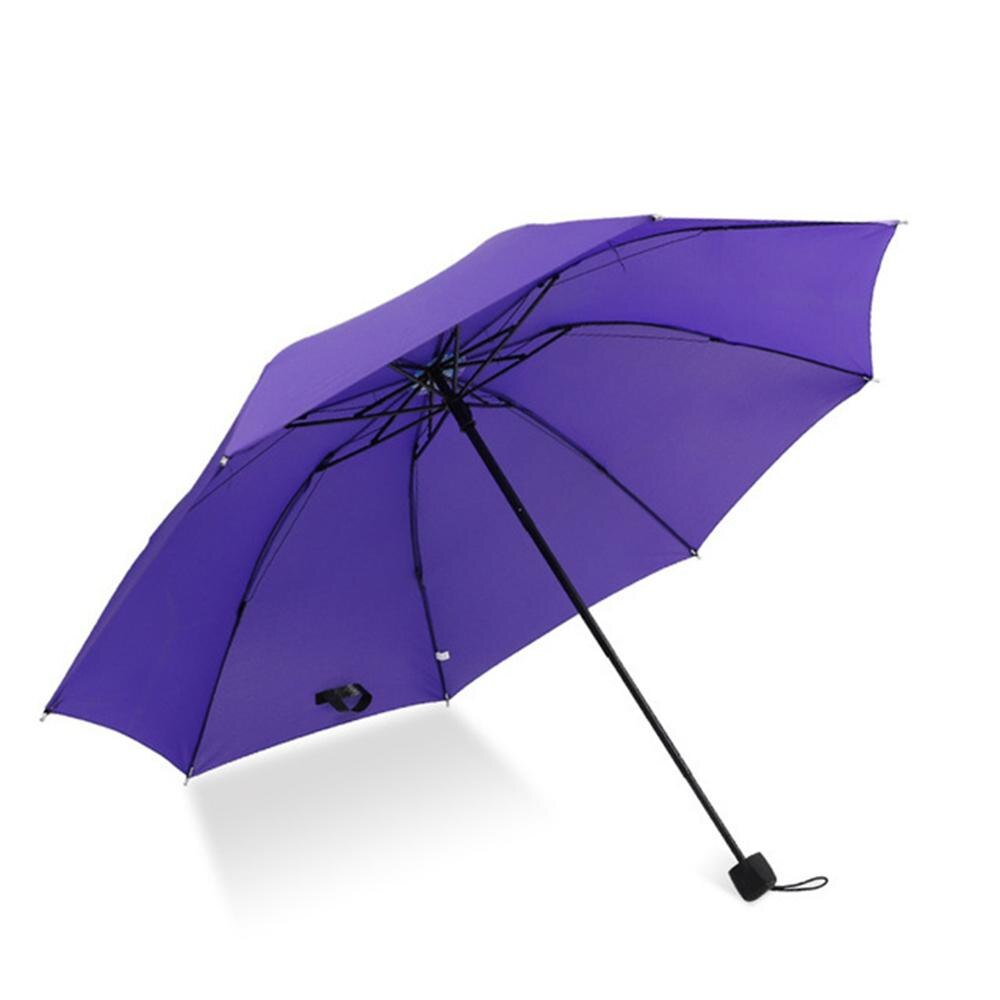 Sunny Umbrella Automatic folding Oversized portable men women umbrella Sunscreen rain Windproof UV beach parasol: purple