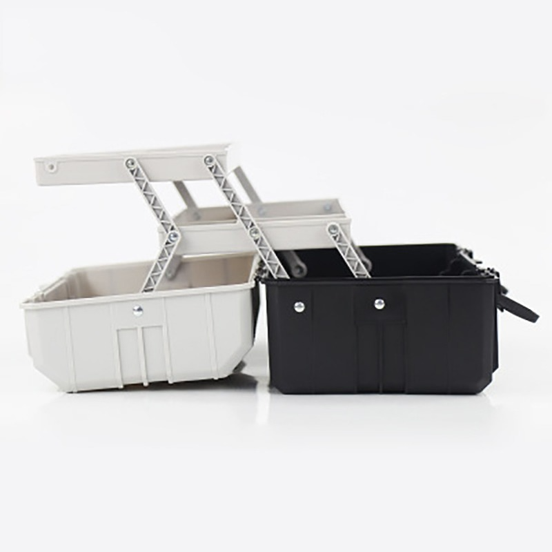 17 Inch Three Layer Plastic Foldable Toolbox Household Maintenance Electrician Tool Storage Case Multi-functional Box