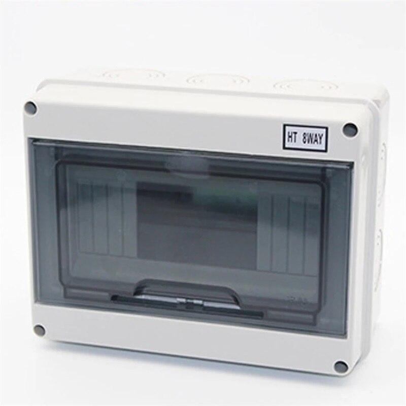 8 Way Plastic Electrical Distribution Box Waterproof MCB Box Enclosure Box Junction Box HT Series