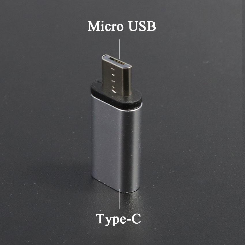 Silver Data Charging Cable Converter Adapter for IOS/Android Micro USB Type-C to USB 3.0 USB-C Adapter