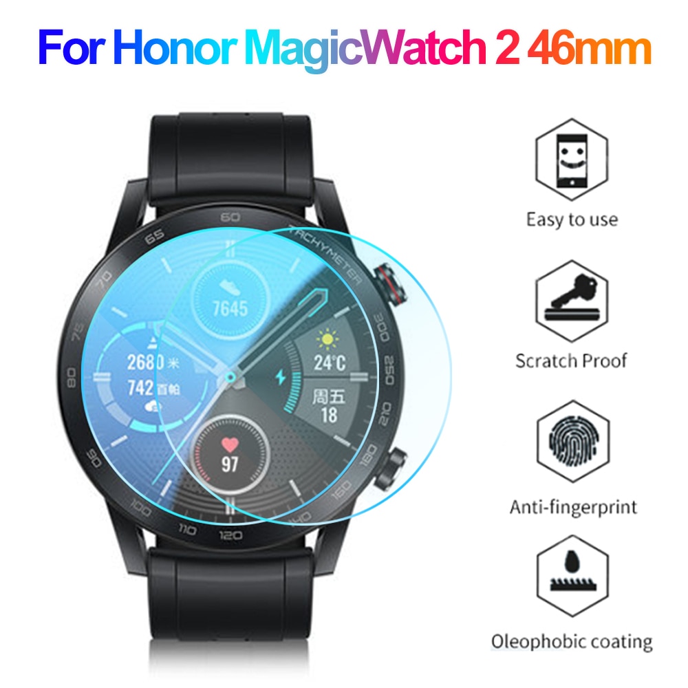 Til huawei honor magic watch 2 46mm beskyttende klar film 3d buet hærdet glas skærmbeskytter smart watch skærmbeskytter