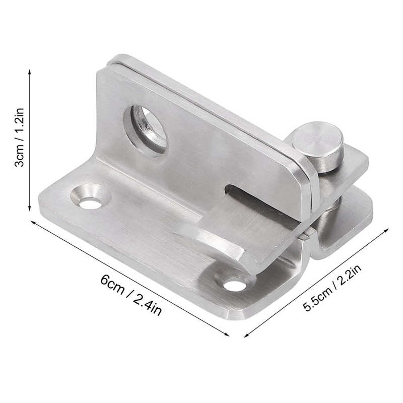 2 Sets Manual Door Bolt Left Open Door Bolt Stainless Steel Punch-Free Bolt Lock Wardrobe Bathroom Door Accessories door lock