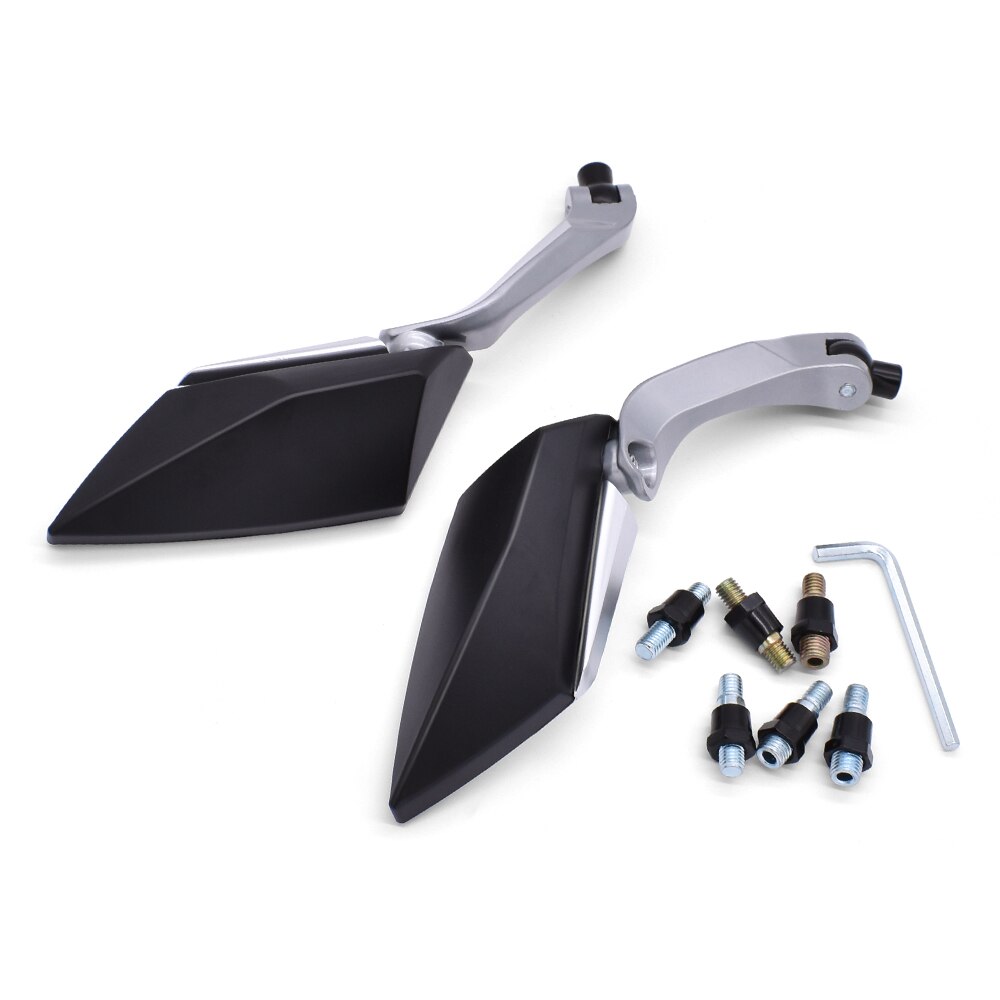 Til aprilia  rs 125 rsv 4 rs4 tuono  v4 1100 buell  xb12 2 stk motorcykelspejl scooter e-cykel bagside bakspejle sort
