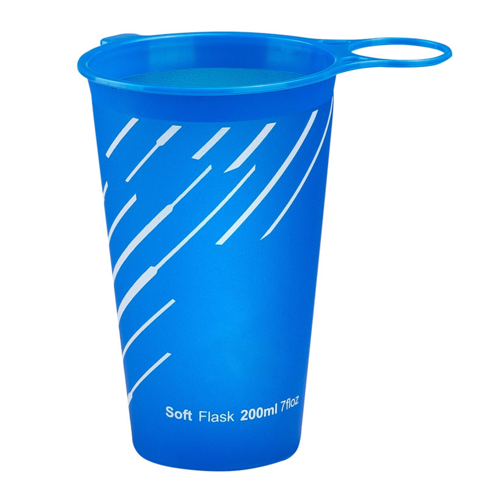 Opvouwbare Herbruikbare Ras Cups 200Ml/7Oz Zachte Inklapbare Drinkbeker Tpu Materiaal Bpa Pvc Gratis Voor Wandelen fietsen Running: Deep Blue
