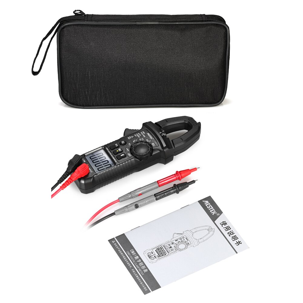 MESTEK LCD Digital Clamp Meter Multimeter AC/DC Voltage AC Current Continuity Tester Frequency Measurement Tester