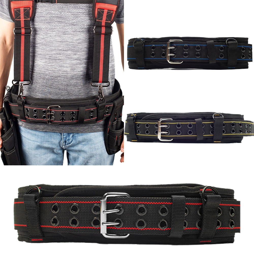 3 Inch Padded Tool Belt Work Tool Belt with Quick Release Buckle Back Support Adjustable Waist for Technician Heavy Duty Work