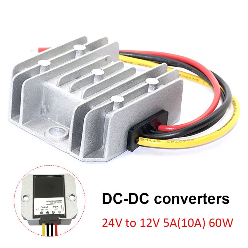 24V to 12V Waterproof Step Down DC DC Converter 24V TO 12V 5A/10A Car Power Converters Step-up Adapter 12V To 24V Waterproof