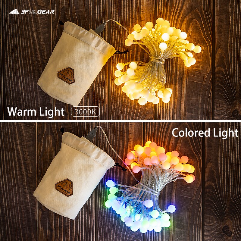 Barraca de acampamento com iluminação led 3f ul gear, 10m, luz de acampamento, alimentação móvel usb, churrasqueira, barraca, festa de aniversário