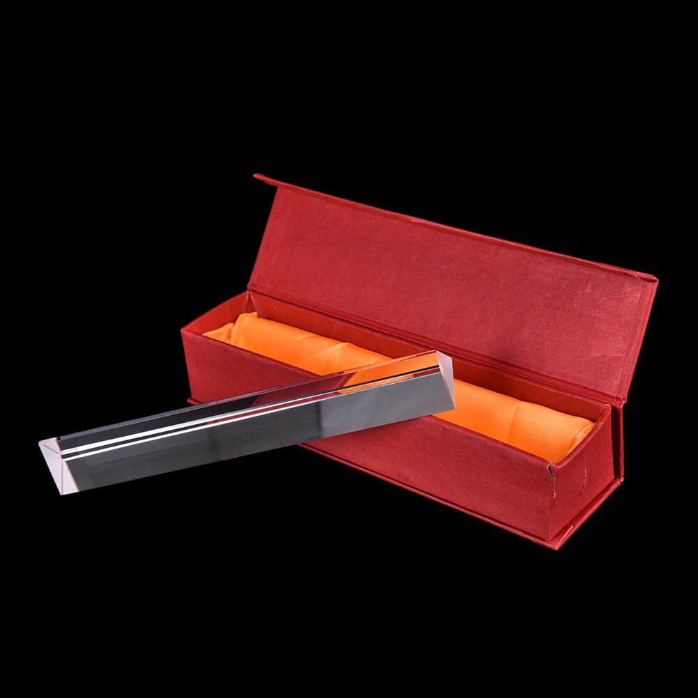 Mini prisme en verre optique, 20CM, Triple prisme triangulaire, réfracteur physique, expérience, fournitures de papeterie scolaires et de bureau