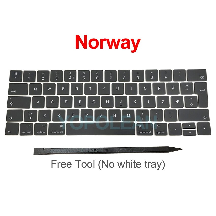 Nowe klawisze klawiatury A1989 A1990 klawiatura do laptopa Macbook Pro Retina 2018 rok: Norway