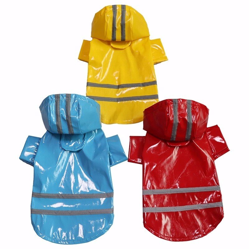 Pet Dog Jackets Clothes Waterproof for Small Medium Large Dogs Summer Outdoor PU Hoodies Raincoat for Puppy Chihuahua Apparel