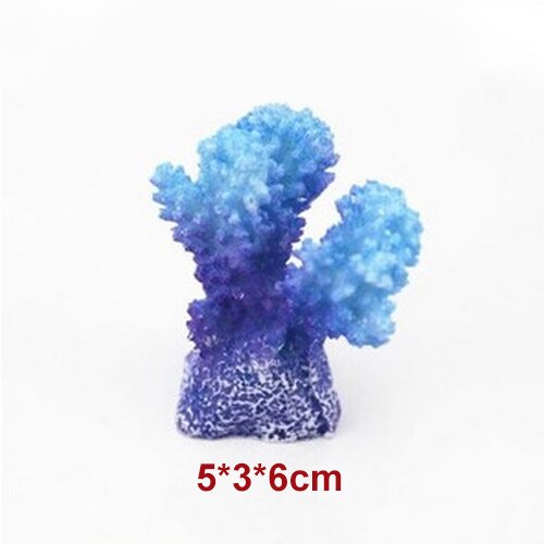 Farverig kunstig akvarium akvarium dekoration mikro miniature landskab simulering koral blomster mini ornament: 4