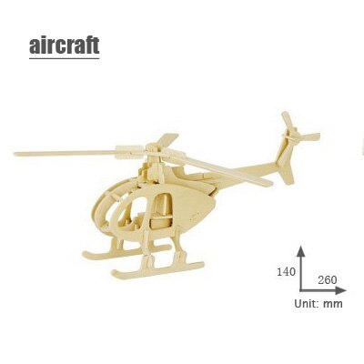 3d three-dimensional wooden animal jigsaw puzzle toys for children diy handmade wooden jigsaw puzzles Animals Insects Series: aircraft