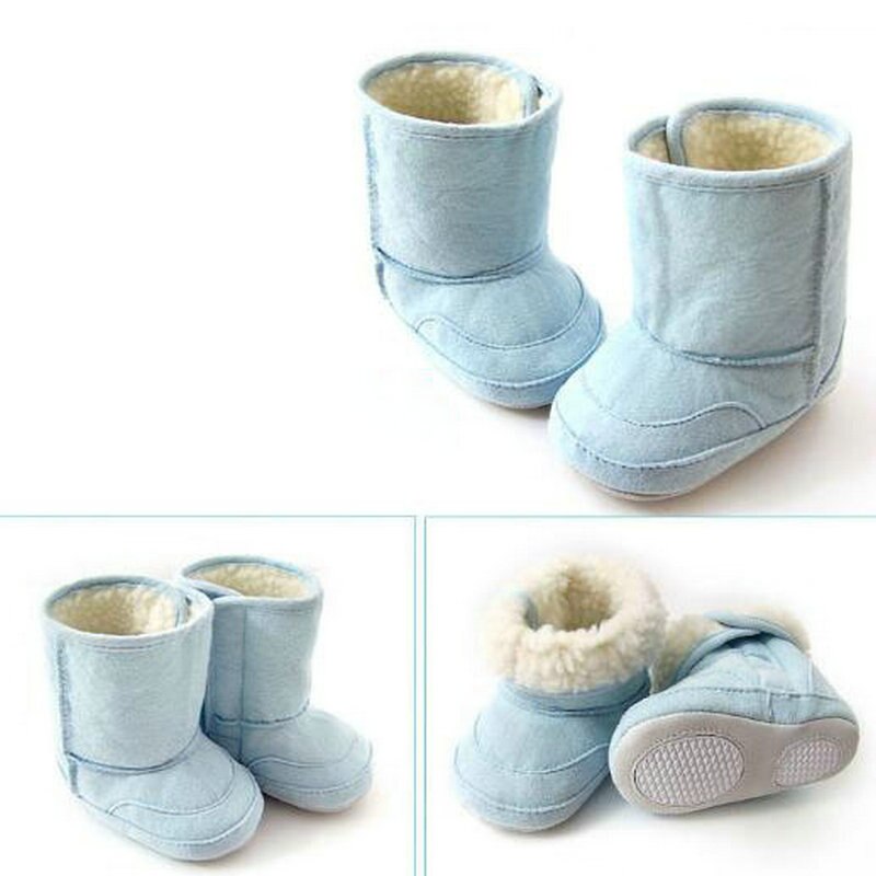 0-18M Winter Baby Girl PU Bow Flower Boots Casual Shoes First Walkers Newborn Cute Non-slip Soft Sole Shoe