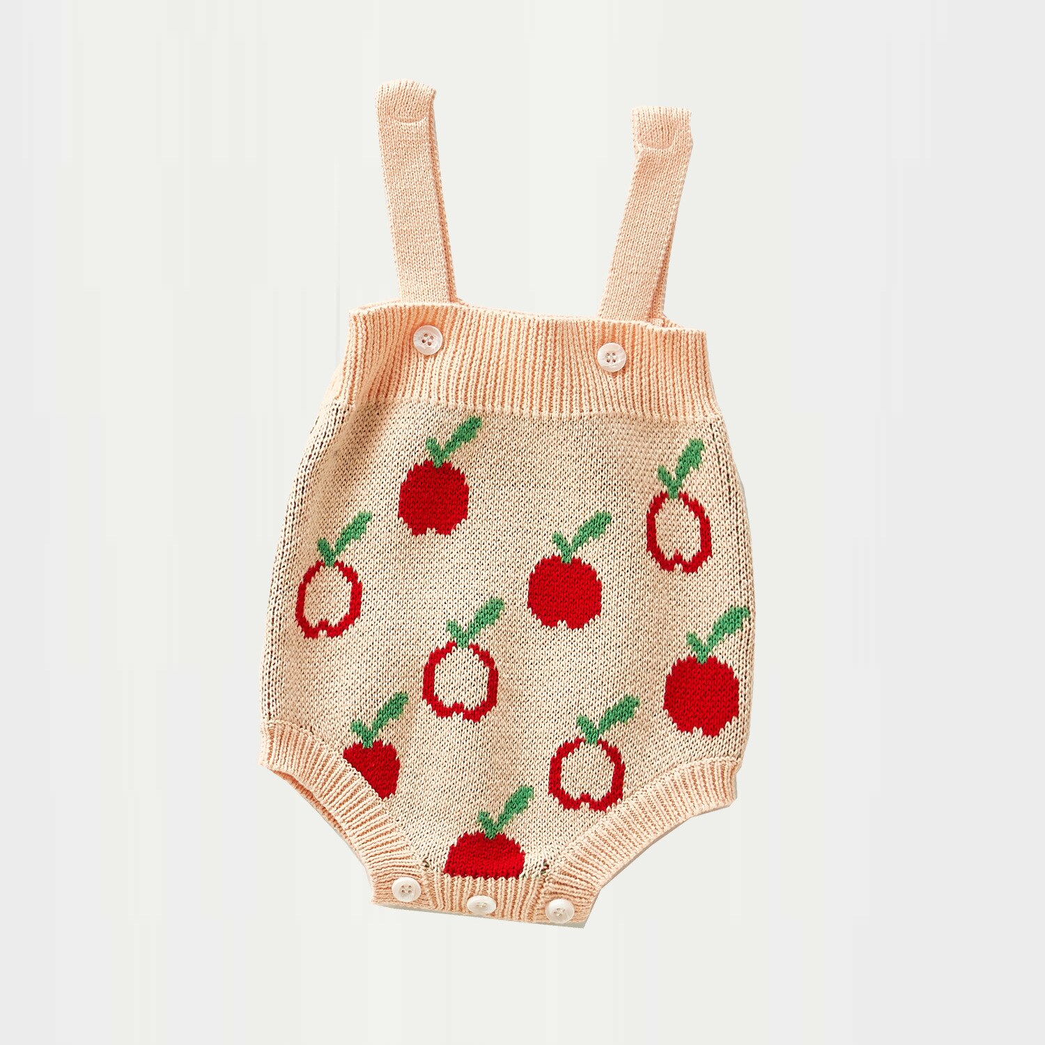 Herfst Baby Meisjes Trui Pakken Apple Print Jas + Jumpsuit Baby Gebreide Bodysuit Baby Meisje Kleding Kinderen Gebreide Set