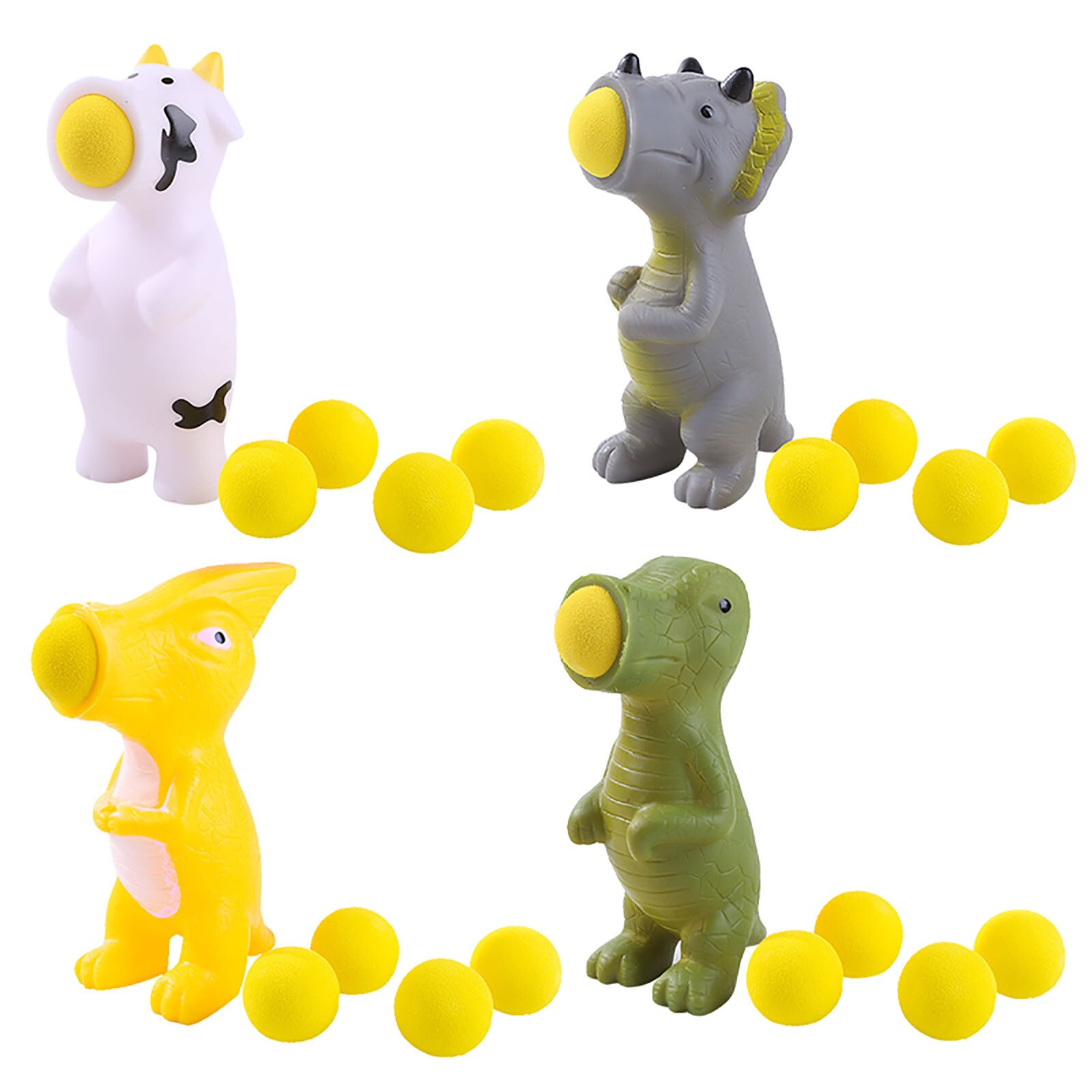 Cow Ball Blaster-animal Popper Indoor And Outdoor Toys With 5 Foam Balls Animal Doll Spit Ball Interactive Toy Игрушки