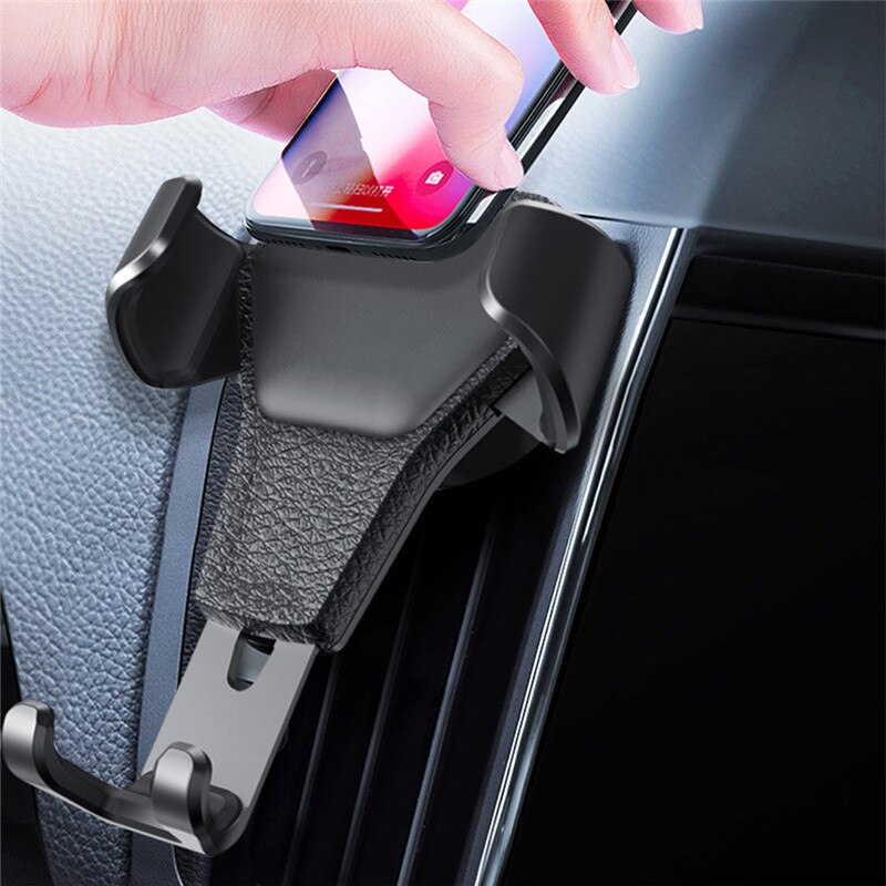 Biltelefonholder til telefon i bilens luftventilmonteringsstativ ingen magnetisk mobiltelefonholder universal gravity smartphone cellestøtte