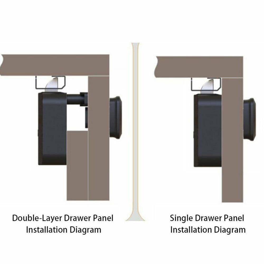 Smart Fingerprint Lock Drawer Lock Cabinet Lock Free Cabinet Cabinet Lock Wardrobe Office Anti-Theft Shoe Lock Door Lock Ho F3U5
