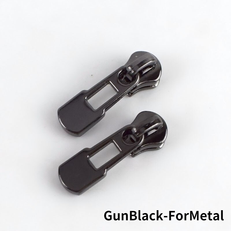Meetee-deslizadores de cremallera de aleación para cremalleras de Metal, Kit de reparación de cremalleras para bolsas de ropa, accesorios de costura de ropa DIY, 3 #, 20 Uds.: GunBlack-ForMetal