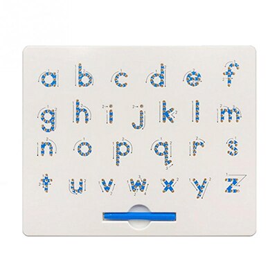 Magnetisk tablet tegnebræt pad tablet med magnetisk pen børn lærer pædagogisk tegnebræt legetøj til børn: Alfabet 02 17.5 x 21.5