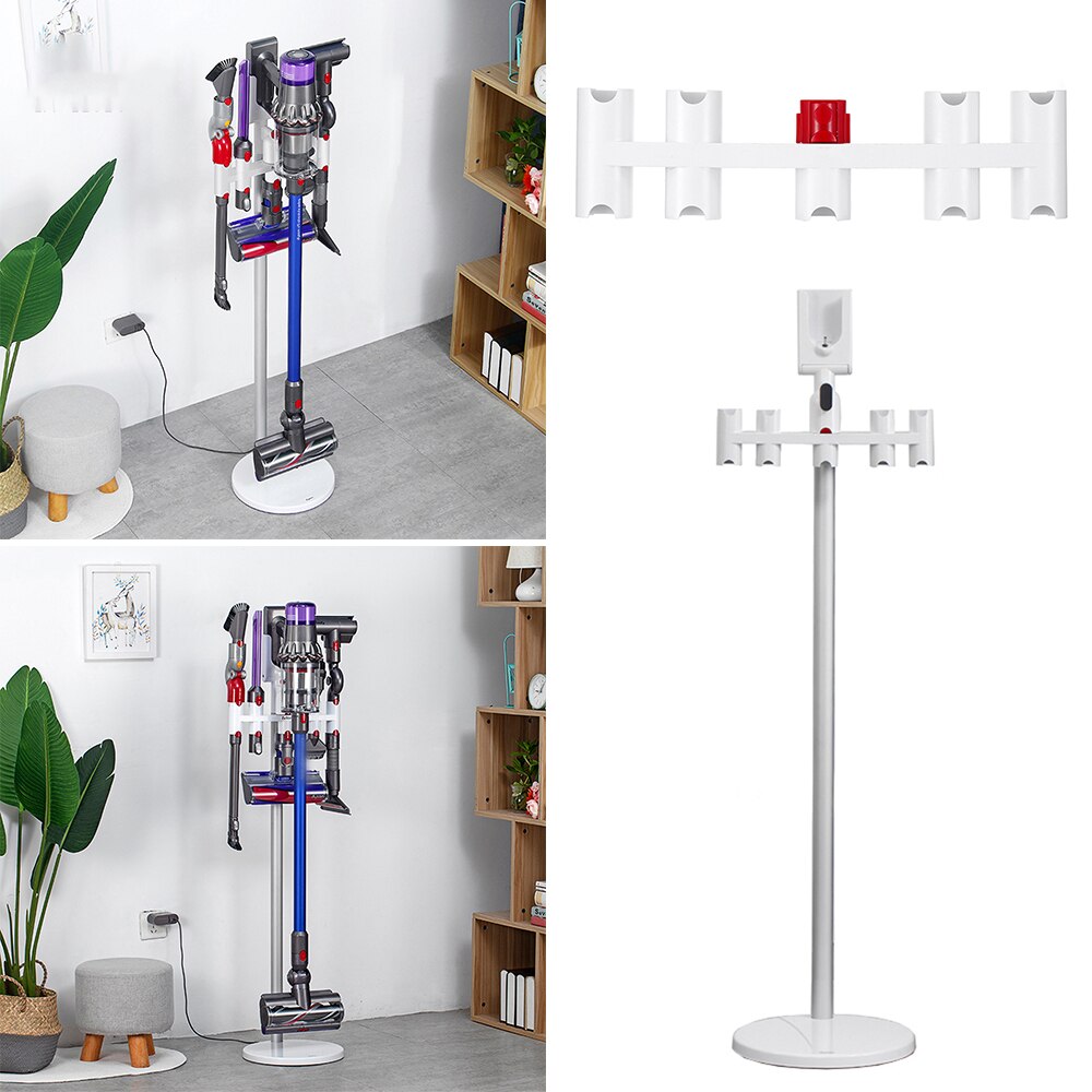 Soporte de almacenamiento para Dyson V11 Dok, piezas de limpiador al vacío sin perforaciones, soporte de almacenamiento, 9 agujeros, práctico adaptador de herramientas de extensión