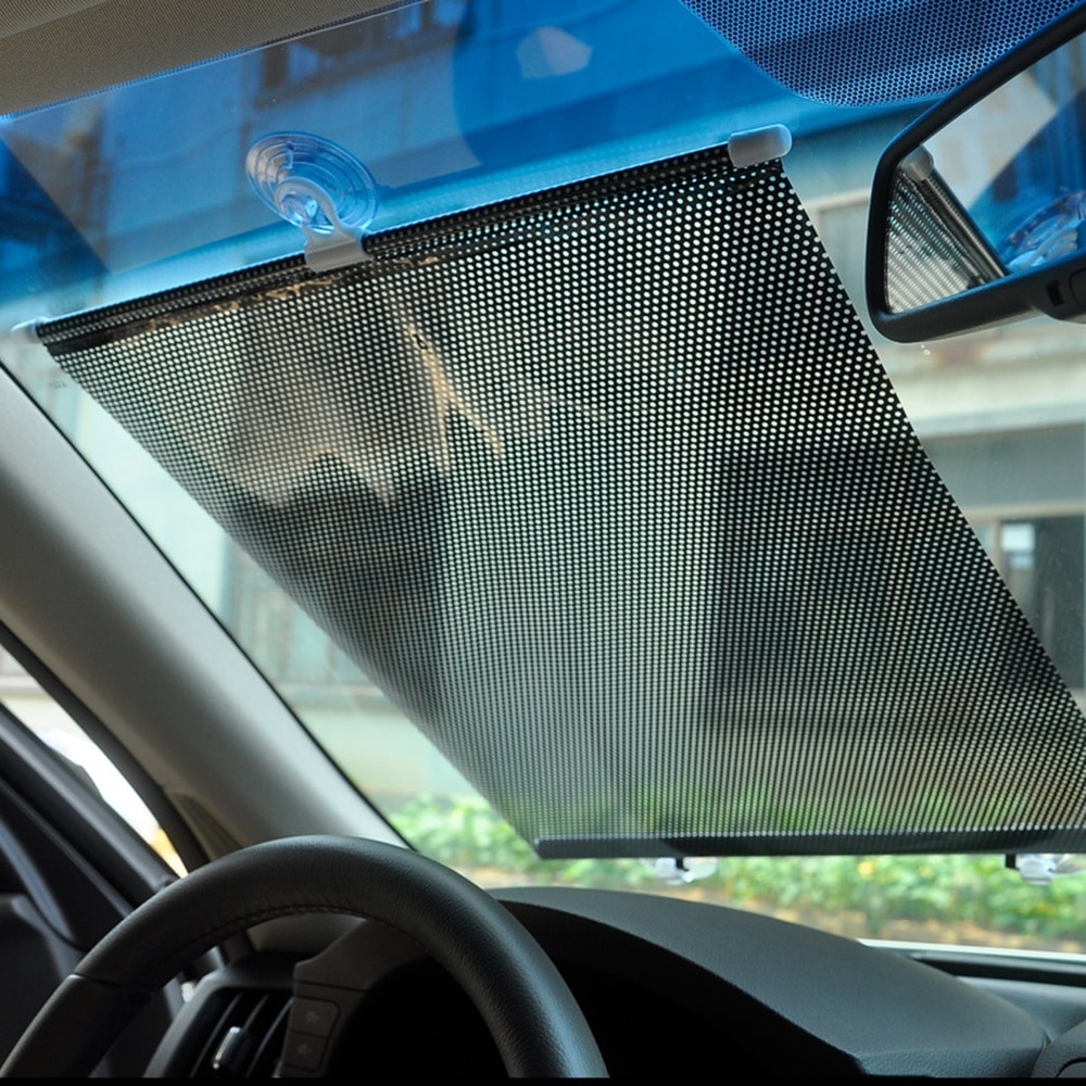 Auto Zon Shades Voor Voorruit 40 Cm * 60 Cm Auto Retractable Side Window Zonwering Zonnescherm Gordijn Front voorruit 29