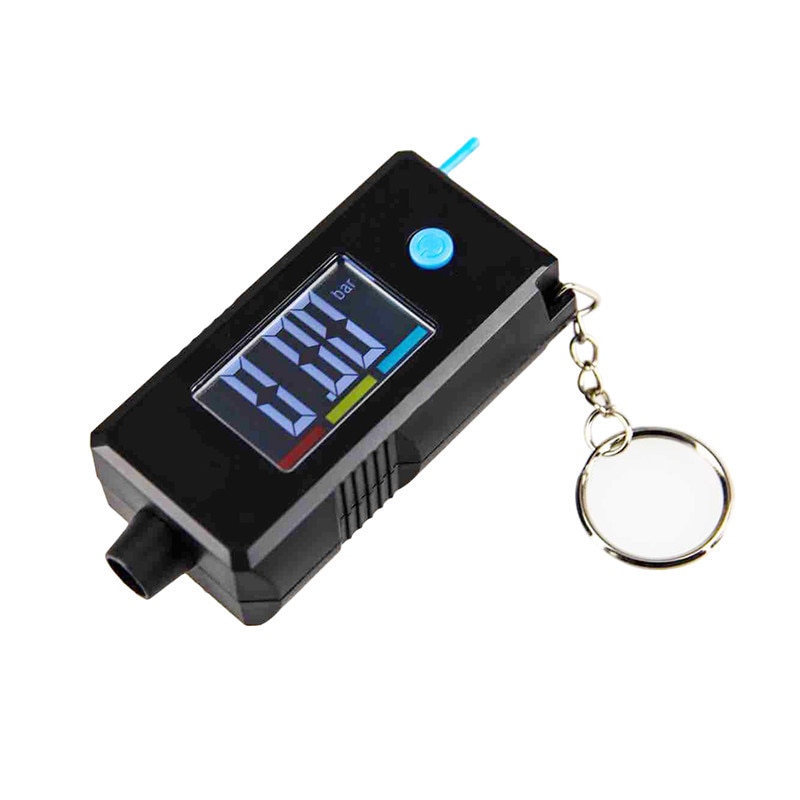 2-in-1 Mini Electronic Digital Display Tire Gauge Keychain Automobile High Precision Tread Depth Tire Pressure Gauge