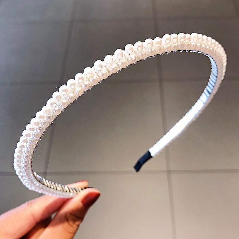 Handgemachte Perlen Perle Stirnband für Frauen Drücken Haar Schnalle Winkel Stirnband Hochzeit Kopfschmuck Haar Zubehör Schmuck: 6